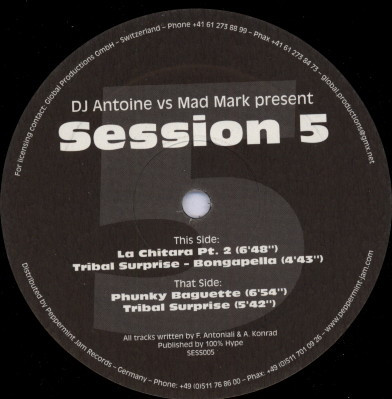 Cover zu DJ Antoine vs. Mad Mark - Session 5 | 2000 | Vinyl | Electronic | Switzerland Schallplatten Ankauf