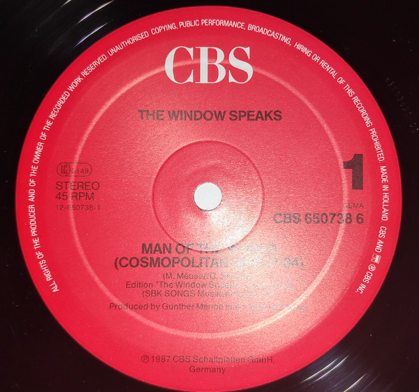Cover zu The Window Speaks - Man Of The World | 1987 | Vinyl | Electronic, Pop | Germany
