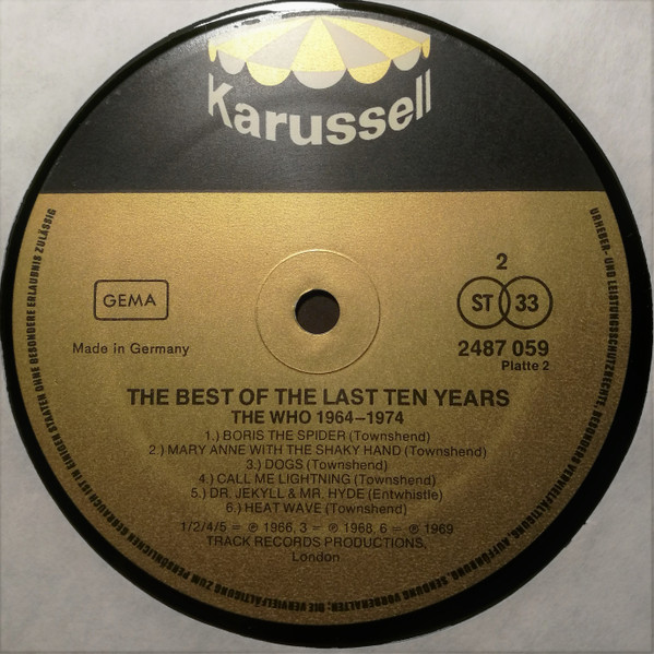 Cover zu The Who - '64 - '74 / The Best Of The Last Ten Years | 1975 | Vinyl | Rock | Germany