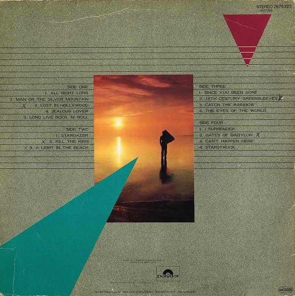 Cover zu Rainbow - The Best Of Rainbow | 1981 | Vinyl | Rock | Germany Schallplatten Ankauf