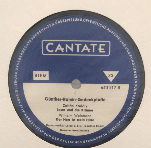 Cover zu Thomanerchor, Günther Ramin - Alta Trinita Beata / Timor Et Tremor / Pater Noster / Jesus Und Die Krämer / Der Herr Ist Mein Hirte | Vinyl | Classical | Germany