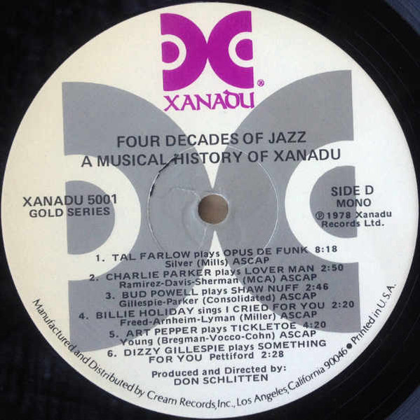 Cover zu Various - Four Decades Of Jazz (A Musical History Of Xanadu) | 1978 | Vinyl | Jazz | US