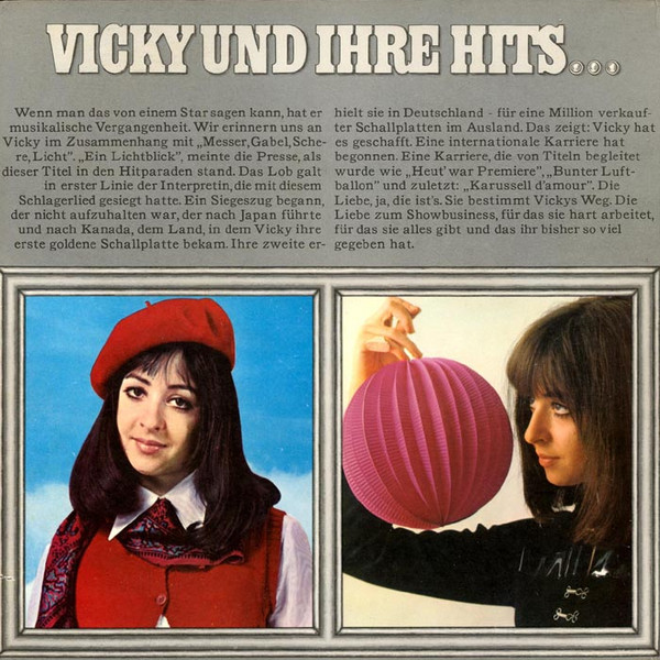Cover zu Vicky Leandros - Vicky Und Ihre Hits | 1969 | Vinyl | Pop | Germany