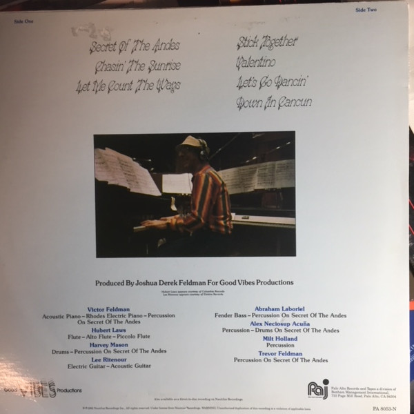 Cover zu Victor Feldman - Secret Of The Andes | 1983 | Vinyl | Jazz, Latin | US