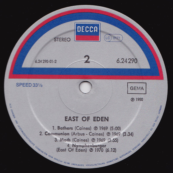 Cover zu East Of Eden (2) - East Of Eden | Vinyl | Rock | Germany