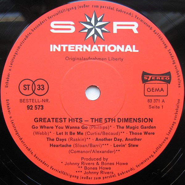 Cover zu The Fifth Dimension - The 5th Dimension Story | Vinyl | Funk / Soul | Germany