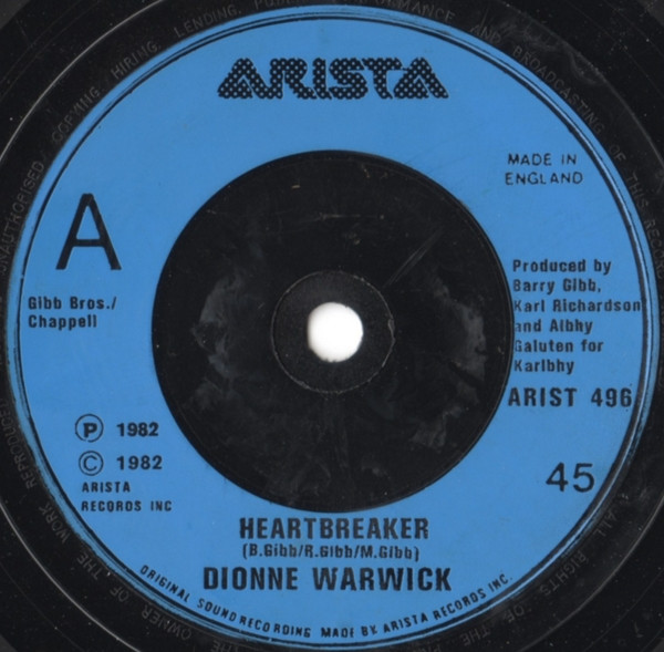 Cover zu Dionne Warwick - Heartbreaker | 1982 | Vinyl | Funk / Soul | UK Schallplatten Ankauf