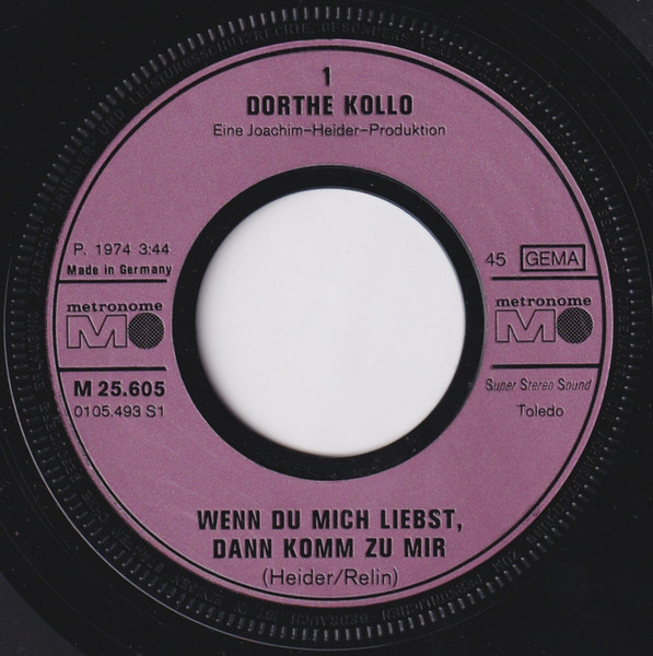 Cover zu Dorthe Kollo - Wenn Du Mich Liebst, Dann Komm Zu Mir | 1974 | Vinyl | Pop | Germany Schallplatten Ankauf