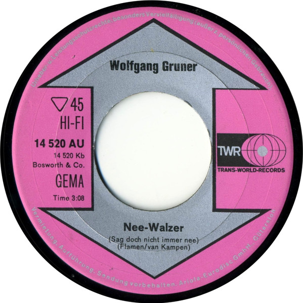 Cover zu Wolfgang Gruner / Edeltraut Elsner - Die 10 001. Nacht (Je T'aime...Moi Non Plus) / Nee-Walzer | 1970 | Vinyl | Pop | Germany