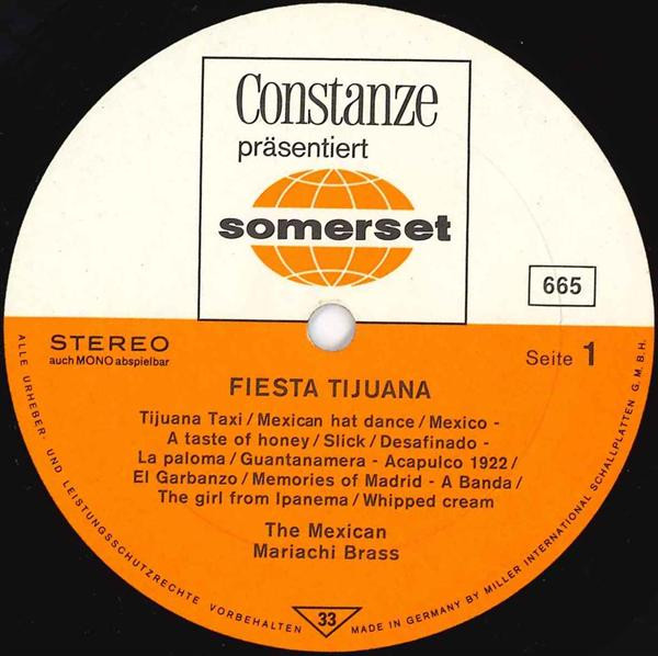 Cover zu The Mexican Mariachi Brass - Fiesta Tijuana | 1970 | Vinyl | Jazz, Latin | Germany Schallplatten Ankauf