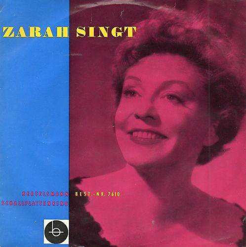 Cover zu Zarah Leander - Zarah Singt | 1961 | Vinyl | Pop | Germany Schallplatten Ankauf