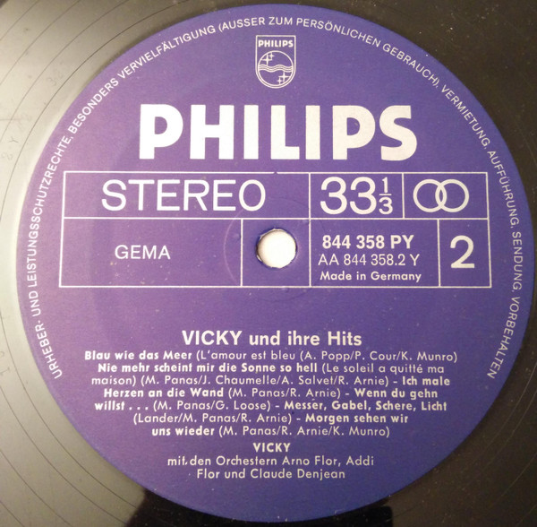 Cover zu Vicky Leandros - Vicky Und Ihre Hits | 1969 | Vinyl | Pop | Germany