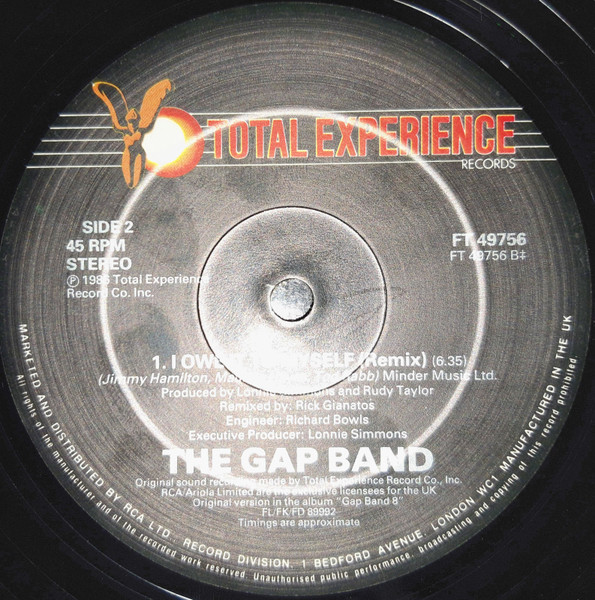 Cover zu The Gap Band - How Music Came About (Bop B Da B Da Da) / I Owe It To Myself (Remix) + (Holiday Dub Mix) | 1987 | Vinyl | Funk / Soul | UK Schallplatten Ankauf