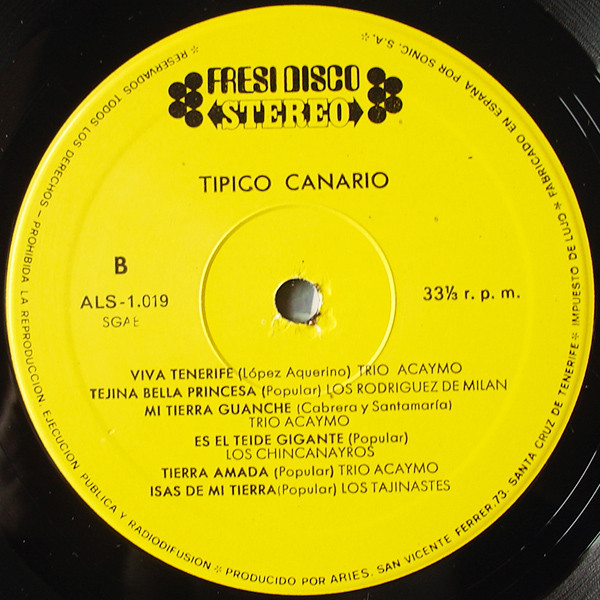Cover zu Various - Tipico Canario (Canciones Y Folklore) | 1976 | Vinyl | Folk, World, & Country | Spain