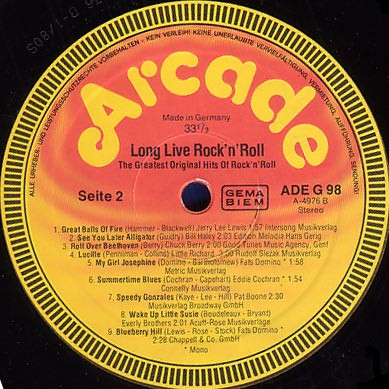 Cover zu Various - Long Live Rock'n Roll - The Greatest Original Hits Of Rock'n Roll | Vinyl | Rock | Germany Schallplatten Ankauf