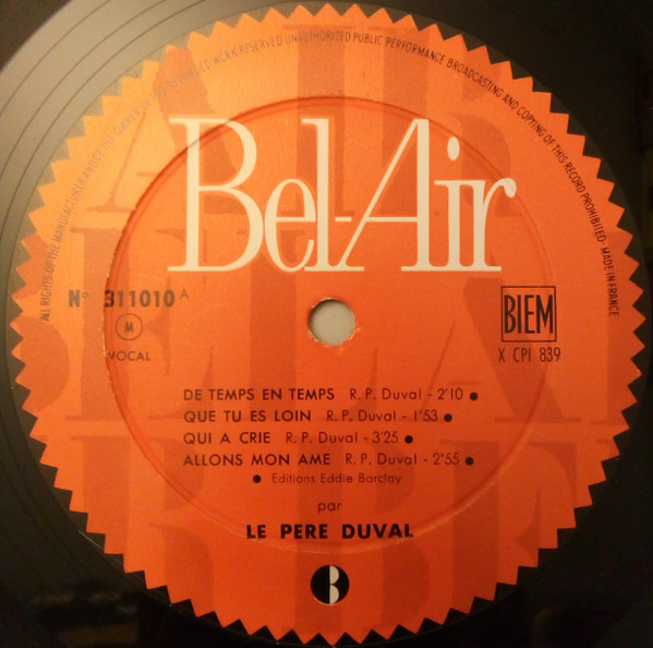 Cover zu Aimé Duval - Le Père Duval | Vinyl | Pop | France