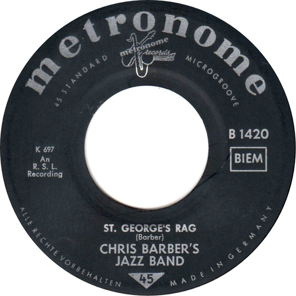 Cover zu Chris Barber's Jazz Band - Swipesy Cakewalk / St. George's Rag | Vinyl | Jazz | Germany Schallplatten Ankauf