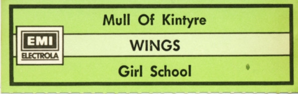 Cover zu Wings (2) - Mull Of Kintyre / Girls' School | 1977 | Vinyl | Rock, Pop, Folk, World, & Country | Germany