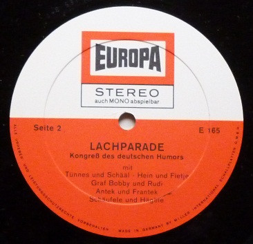 Cover zu Unknown Artist - Lachparade - Kongress Des Deutschen Humors | 1967 | Vinyl | Non-Music, Pop | Germany Schallplatten Ankauf