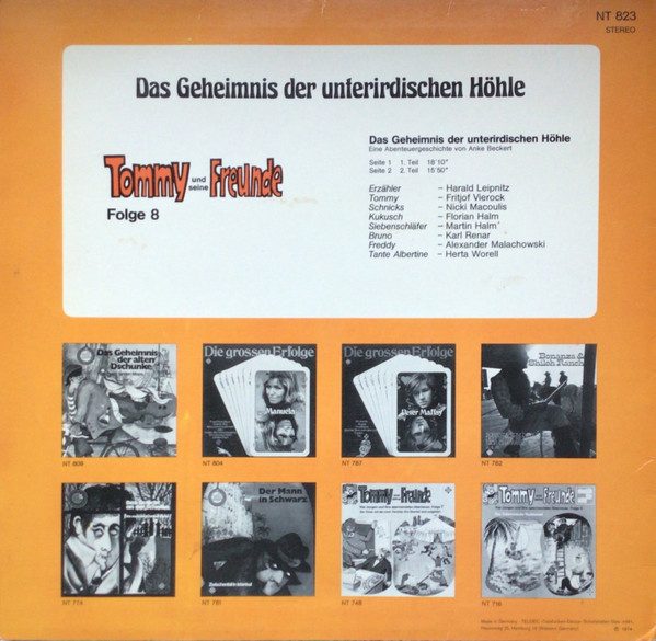 Cover zu Anke Beckert - Tommy Und Seine Freunde - Das Geheimnis Der Unterirdischen Höhle - Folge 8 | 1974 | Vinyl | Non-Music, Children's | Germany