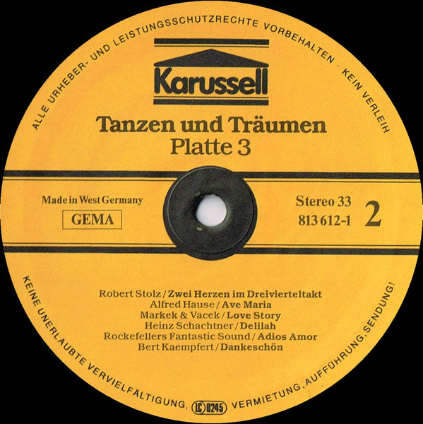 Cover zu Various - Tanzen Und Träumen | Vinyl | Jazz, Pop | Germany