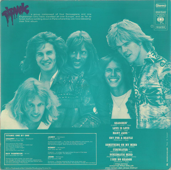 Cover zu Titanic (3) - Titanic | 1970 | LP, Album | Rock | Europe