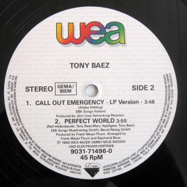 Cover zu Tony Baez - Nationwide Television | 1990 | Vinyl | Electronic | Germany