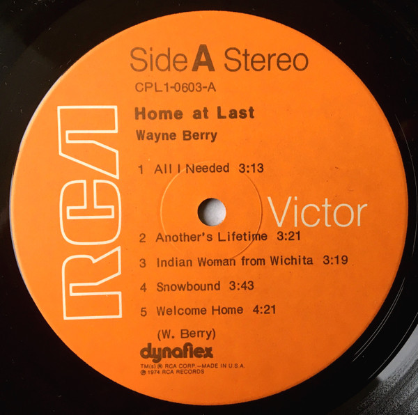 Cover zu Wayne Berry - Home At Last | 1974 | Vinyl | Rock, Blues, Folk, World, & Country | US
