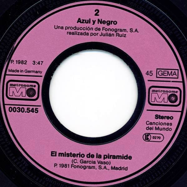 Cover zu Azul Y Negro - Me Estoy Volviendo Loco | 1982 | Vinyl, 45 RPM, 7