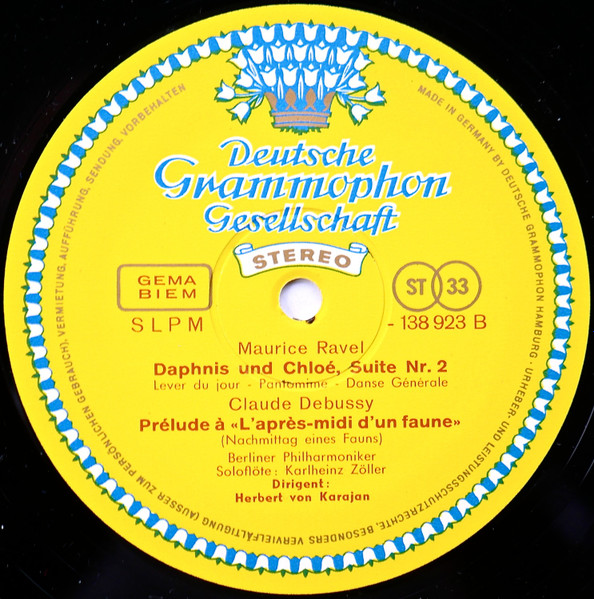 Cover zu Claude Debussy / Maurice Ravel - Berliner Philharmoniker · Herbert von Karajan - La Mer · Prélude À L'Après-Midi D'Un Faune / Daphnis Et Chloé, Suite N° 2 | Vinyl | Classical | Germany