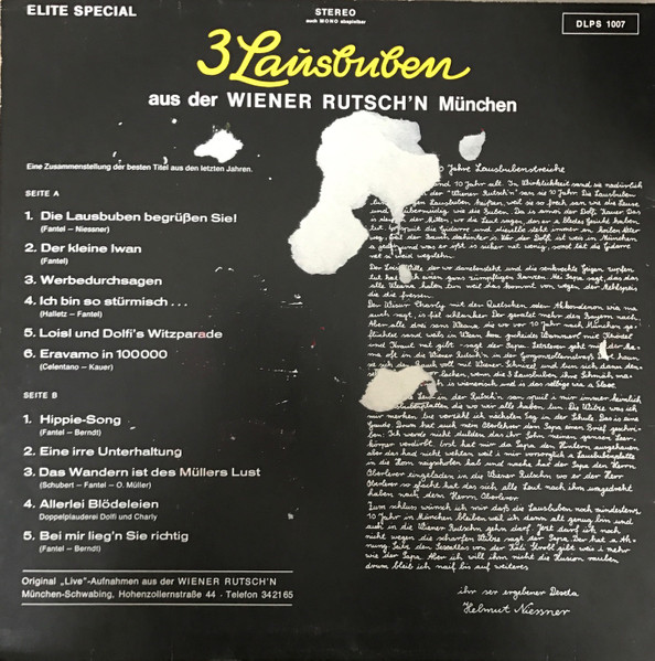 Cover zu 3 Lausbuben - 3 Lausbuben Aus Der Wiener Rutsch'n München | Vinyl | Pop | Germany Schallplatten Ankauf