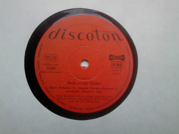 Cover zu André Bénichou, Willy Lockwood, René Duchossoir, Arthur Motta, Jean Garron, Johann Sebastian Bach - Bach On The Guitar | Vinyl | Jazz | Germany