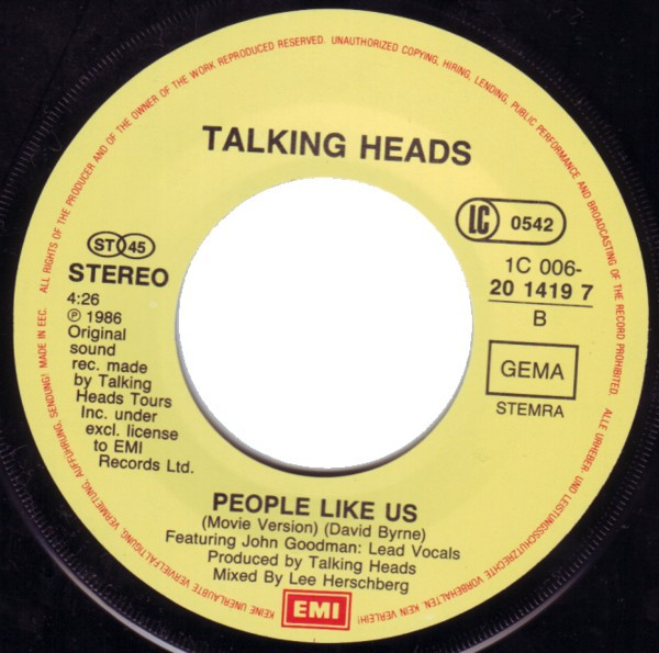 Cover zu Talking Heads - Wild Wild Life | 1986 | Vinyl | Rock | Germany Schallplatten Ankauf