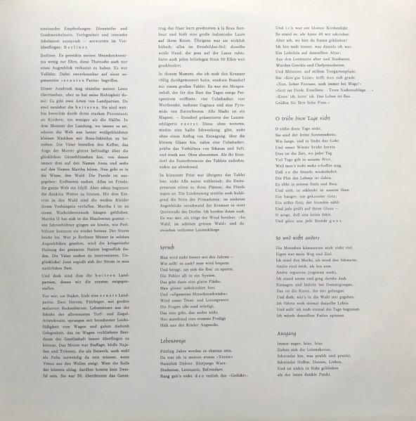 Cover zu Theodor Fontane - O.E. Hasse - Ja, Das Möcht' Ich Noch Erleben - Gedichte Und Prosa | Vinyl | Non-Music | Germany