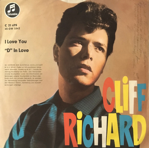 Cover zu Cliff Richard & The Shadows - I Love You | 1960 | Vinyl | Rock, Pop | Germany Schallplatten Ankauf