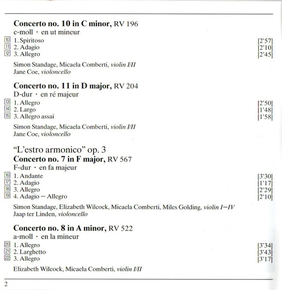 Cover zu Antonio Vivaldi, The English Concert, Trevor Pinnock - Violin Concertos (From