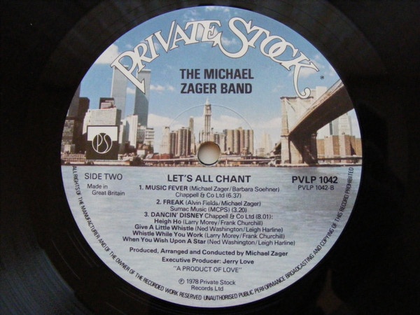 Cover zu The Michael Zager Band - Let's All Chant | 1978 | Vinyl | Electronic, Funk / Soul | UK