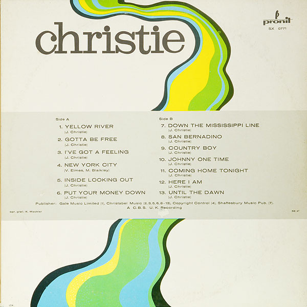 Cover zu Christie - Christie | 1979 | Vinyl | Rock | Poland Schallplatten Ankauf
