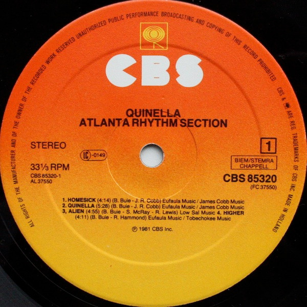 Cover zu Atlanta Rhythm Section - Quinella | 1981 | Vinyl | Rock | Europe Schallplatten Ankauf