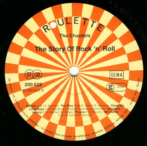 Cover zu The Chantels - The Story Of Rock And Roll | 1979 | Vinyl | Rock, Funk / Soul | Germany Schallplatten Ankauf