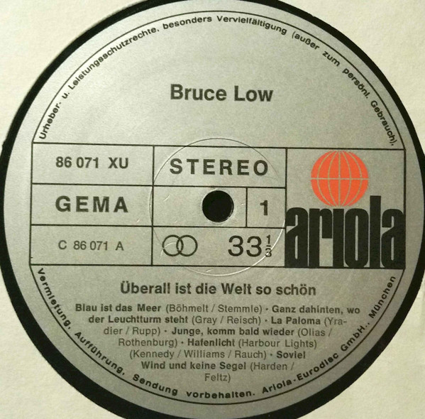 Cover zu Bruce Low - Überall Ist Die Welt So Schön | Vinyl | Pop, Folk, World, & Country | Germany Schallplatten Ankauf