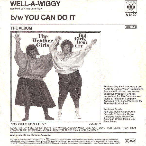 Cover zu The Weather Girls - Well-A-Wiggy | 1985 | Vinyl | Electronic | Europe