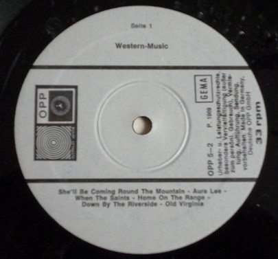 Cover zu Unknown Artist - Western - Music | 1969 | Vinyl | Folk, World, & Country | Germany Schallplatten Ankauf