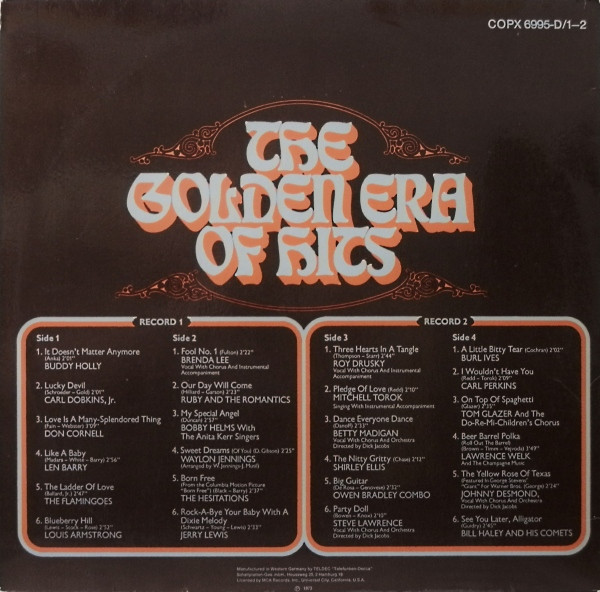 Cover zu Various - The Golden Era Of Hits (2nd MCA Edition) | 1973 | Vinyl | Jazz, Rock, Blues, Pop, Folk, World, & Country | Germany Schallplatten Ankauf