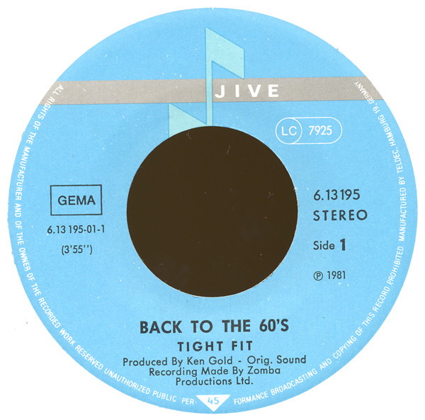 Cover zu Tight Fit - Back To The 60's | 1981 | 7