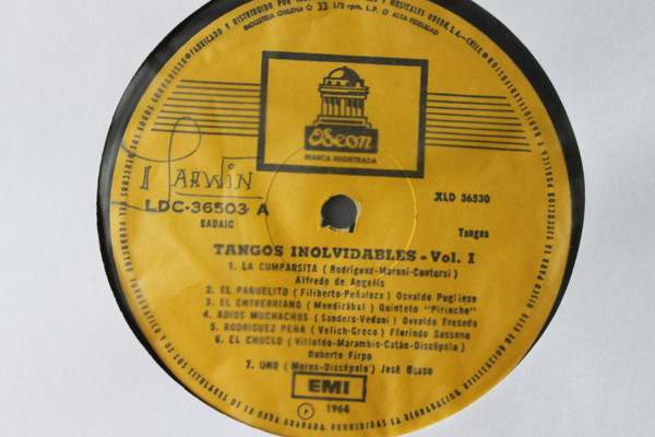 Cover zu Various - Tangos Inolvidables Numero 1 | 1964 | Vinyl | Latin | Chile
