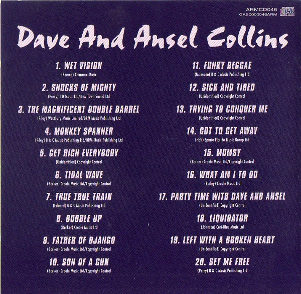 Cover zu Dave & Ansel Collins - Dave And Ansel Collins | 2001 | Vinyl | Reggae | Germany