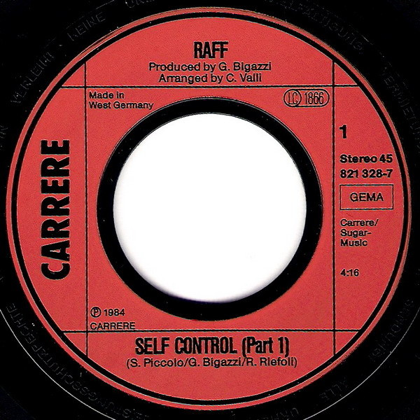 Cover zu RAF (5) - Self Control | 1984 | 7