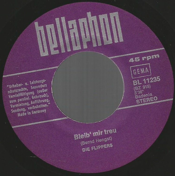 Cover zu Die Flippers - Bleib Mir Treu | 1972 | Vinyl | Pop | Germany Schallplatten Ankauf