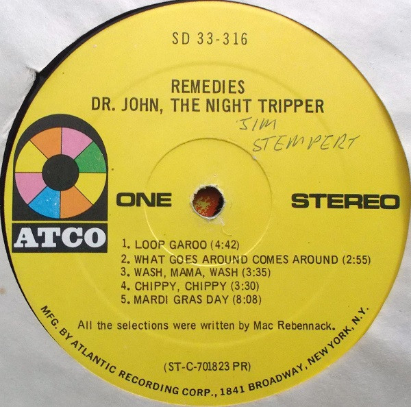 Cover zu Dr. John - Remedies | 1970 | Vinyl | Jazz, Rock, Funk / Soul | US Schallplatten Ankauf